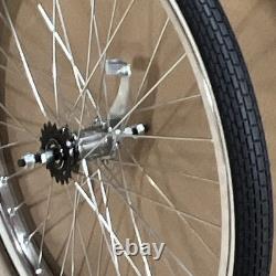 Chrome 26 S7 Wheelset Pair 36 Spoke w Whitewall Tires Hubs / Coaster Brake
