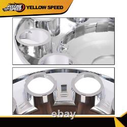 Chrome Hub Cover Semi Truck Wheel Axle Cover Kit 33mm Lug Front & Rear Complete