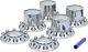 Chrome Hub Cover Semi Truck Wheel Kit Axle Cover 33mm Lug Front & Rear Complete