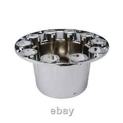 Chrome Hub Cover Semi Truck Wheel Kit Axle Cover 33mm Lug Front & Rear Complete