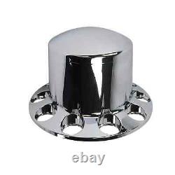 Chrome Hub Cover Semi Truck Wheel Kit Axle Cover 33mm Lug Front & Rear Complete