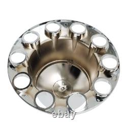 Chrome Hub Cover Semi Truck Wheel Kit Axle Cover 33mm Lug Front & Rear Complete