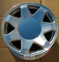 Chrome No Logo Center Caps 4 Plain Smooth fit OEM Cadillac Escalade 17 in Wheels