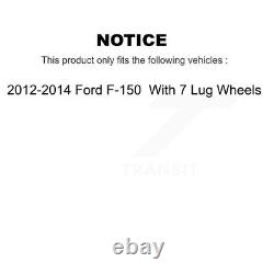 Coated Brake Rotor & Ceramic Pad Front Rear Kit For Ford F-150 With 7 Lug Wheels