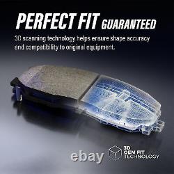 Coated Brake Rotor & Ceramic Pad Front Rear Kit For Ford F-150 With 7 Lug Wheels