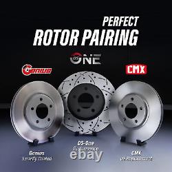 Coated Brake Rotor & Ceramic Pad Front Rear Kit For Ford F-150 With 7 Lug Wheels
