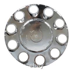 Complete 33mm Lug Chrome Hub Cover Semi Truck Wheel Axle Cover Kit Front & Rear
