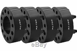 Complete Ford F-150 Black 2 Hub Centric Wheel Spacers 6x135 +24 Spline Lug Nuts
