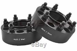 Complete Ford F-150 Black 2 Hub Centric Wheel Spacers 6x135 +24 Spline Lug Nuts