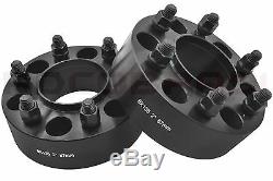 Complete Ford F-150 Black 2 Hub Centric Wheel Spacers 6x135 +24 Spline Lug Nuts