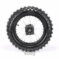 Complete Front +Rear 60/100- 14 80/100-12 Wheel Rim+Tire+Tube For Dirt Pit Bike
