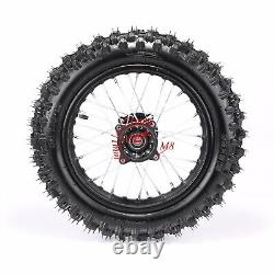 Complete Front +Rear 60/100- 14 80/100-12 Wheel Rim+Tire+Tube For Dirt Pit Bike