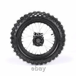 Complete Front +Rear 60/100- 14 80/100-12 Wheel Rim+Tire+Tube For Dirt Pit Bike