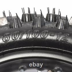 Complete Front +Rear 60/100- 14 80/100-12 Wheel Rim+Tire+Tube For Dirt Pit Bike