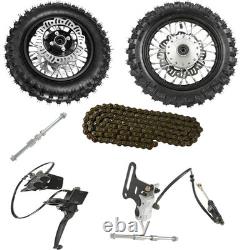 Complete Front & Rear Wheel Kit for Dirt Pit Bikes 3.00-10 & 2.50-10 Tires