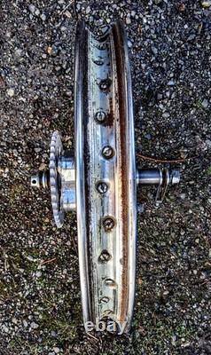 Complete Original 1968 Honda Cl175 CL 175 Rear Wheel Full Assembly