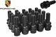Complete Set Of Porsche Cayenne OEM 14x1.5 R14 Lug Bolts Black With Swivel Washer