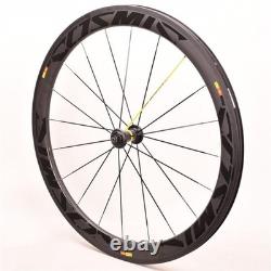 Cosmic 700C Carbon Fiber Wheelset 38/50/60mm V Brake Road Bike Front Rear Wheels