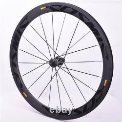 Cosmic 700C Carbon Fiber Wheelset 38/50/60mm V Brake Road Bike Front Rear Wheels
