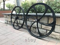 DONSP1986 26 Mag Wheel Set Rims Front & Rear Bike Wheel 100x120mm& 44T sprocket