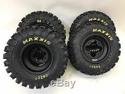 DWT A5 Black Wheels Rims Maxxis Razr 2 Tires Front/Rear XC Kit Raptor 700 YFZ450