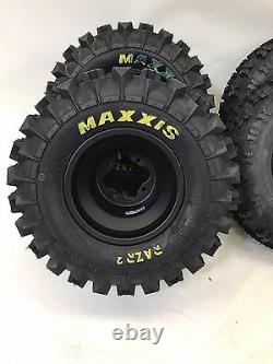 DWT A5 Black Wheels Rims Maxxis Razr 2 Tires Front/Rear XC Kit TRX 450R 250R 400