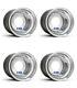 DWT Polished Aluminum 8 Front 8x5 and Rear 8x8 Rims Honda TRX200SX TRX 200SX