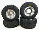 DWT Polished Front Rear Rims Wheels Sunf A027 XC Tires Suzuki LTZ400 LTR450 Z400