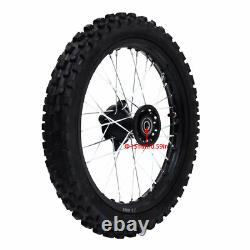 Dirt Pit Bike Tires Set Rear Wheel Rim 80/100-12 & Front Wheel Rim 60/100-14 USA