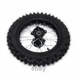 Dirt Pit Bike Tires Set Rear Wheel Rim 80/100-12 & Front Wheel Rim 60/100-14 USA