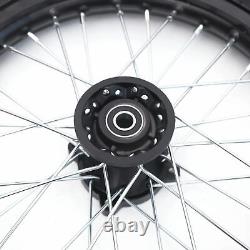 Dirt Pit Bike Tires Set Rear Wheel Rim 80/100-12 & Front Wheel Rim 60/100-14 USA