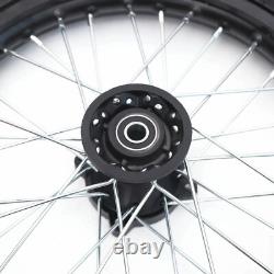 Dirt Pit Bike Tires Set Rear Wheel Rim 80/100-12 & Front Wheel Rim 60/100-14 USA