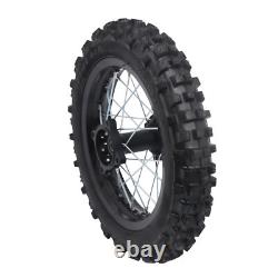 Dirt Pit Bike Tires Set Rear Wheel Rim 80/100-12 & Front Wheel Rim 60/100-14 USA