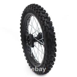 Dirt Pit Bike Tires Set Rear Wheel Rim 80/100-12 & Front Wheel Rim 60/100-14 USA