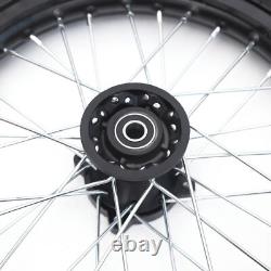 Dirt Pit Bike Tires Set Rear Wheel Rim 80/100-12 & Front Wheel Rim 60/100-14 USA