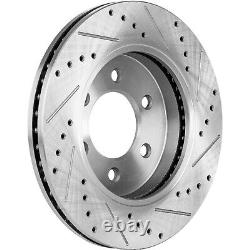 Disc Brake Rotor For 2005-2008 Ford F-150 Front Cross-Drilled Slotted Set of 2