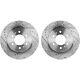 Disc Brake Rotor For 2009-2009 Ford F-150 Front Drilled and Slotted Set of 2