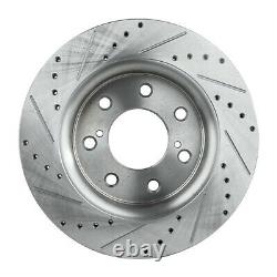 Disc Brake Rotor For 2010-2014 Ford F-150 Front Cross-Drilled Slotted Set of 2