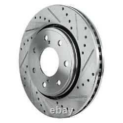 Disc Brake Rotor For 2010-2014 Ford F-150 Front Cross-Drilled Slotted Set of 2