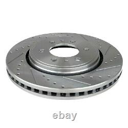 Disc Brake Rotor For 2010-2019 Ford F-150 Front Cross-Drilled Slotted Set of 2