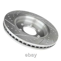 Disc Brake Rotor For 2010-2019 Ford F-150 Front Cross-Drilled Slotted Set of 2