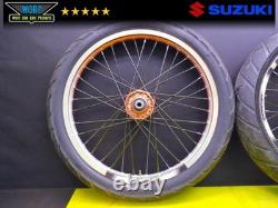 Dna 2002 Suzuki Drz400e Anodized Front Rear Wheels Hubs Supermoto Tires 00-07