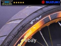Dna 2002 Suzuki Drz400e Anodized Front Rear Wheels Hubs Supermoto Tires 00-07