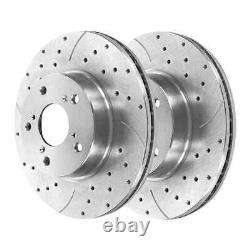 Drilled Slotted Brake Rotors Set of 4 Front & Rear for Acura MDX ZDX 3.7L