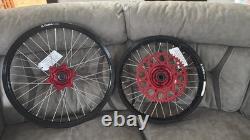 Dubya Complete Front Rear Wheel Set Wheels 18/21 Red Hubs 80-3531RB
