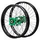 Dubya Edge Complete Front/Rear Wheel Set 1.60 x 21 / 2.15 x 18 Black Rim/Green