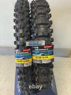 Dunlop MX34 Front 70/100-19 Rear 90/100-16 Tire Set KX100 TTR125L Big Wheel