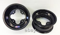 Dwt Black A5 10 3+2 Front Aluminum Rolled Lip Wheels Rims Yfz Banshee Raptor