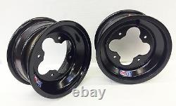 Dwt Black A5 10 3+2 Front Aluminum Rolled Lip Wheels Rims Yfz Banshee Raptor