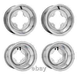 Dwt Polished A5 10 Front 10 10x10 Rear Wheels Rims Yfz450 Banshee Raptor 700